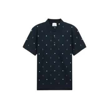 Burberry Polo Shirts Men Marine Blue