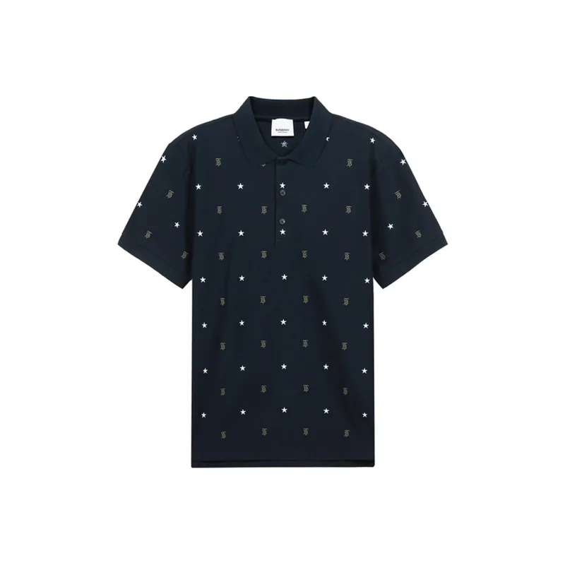 Burberry Polo Shirts Men Marine Blue-0