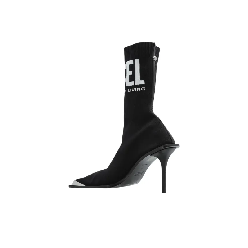 DIESEL D Tona Ankle Boots 11cm Women's Black-3