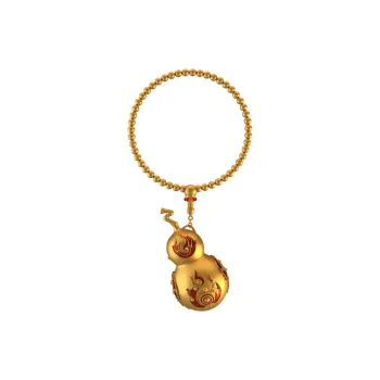 TENGXUNSHIPINCAOCHANGDI With The Phoenix Alloy Gourd Beaded Bracelet Lanyards