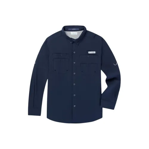 Columbia PFG SS24 Shirt Men's Marine Blue