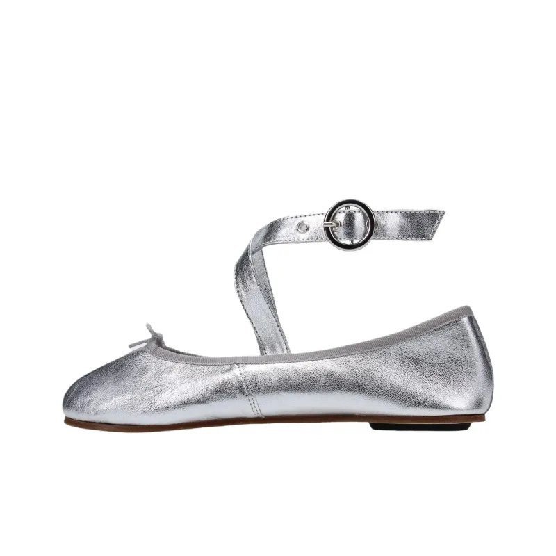 Repetto Bel Argent Casual Single Shoes Women's Silver-0
