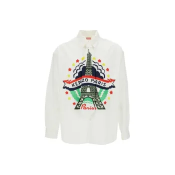 KENZO Logo Printed Long Sleeve T Shirt