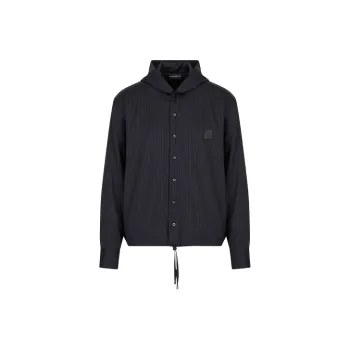 EMPORIO ARMANI Shirt Men's Navy Blue Stripes
