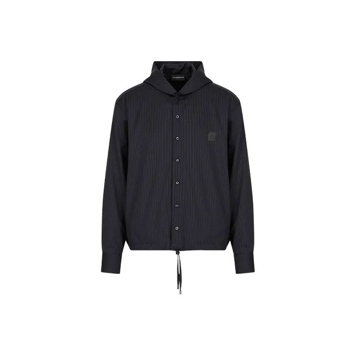 EMPORIO ARMANI Shirt Men's Navy Blue Stripes-0