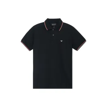 EMPORIO ARMANI Slim fit Stretch Piqué Polo Shirt With Micro Eagle
