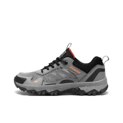 Binary Cushioning Abrasion Resistant Lightweight Breathable Slip Resistant Low Top Outdoor Shoes Men's Gray Orange