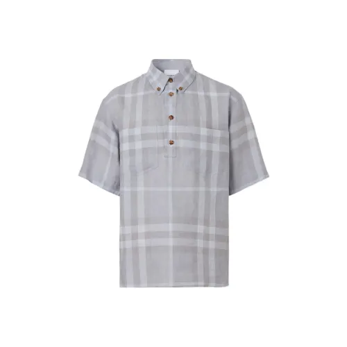 Burberry Shirts Men Gray