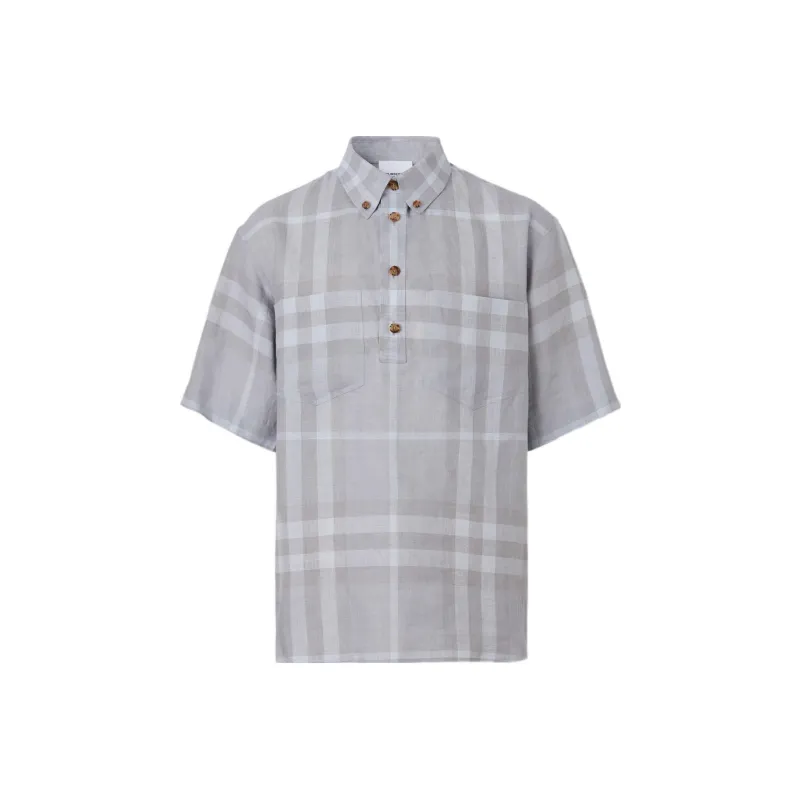 Burberry Shirts Men Gray-0