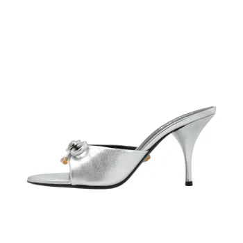 FANSIZHE Slide Slippers 10cm Women's Silver