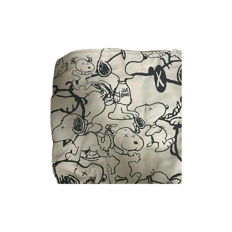 UNIQLO KAWS X PEANUTS Collaboration Cotton Handbag Regular Unisex White & Black-4