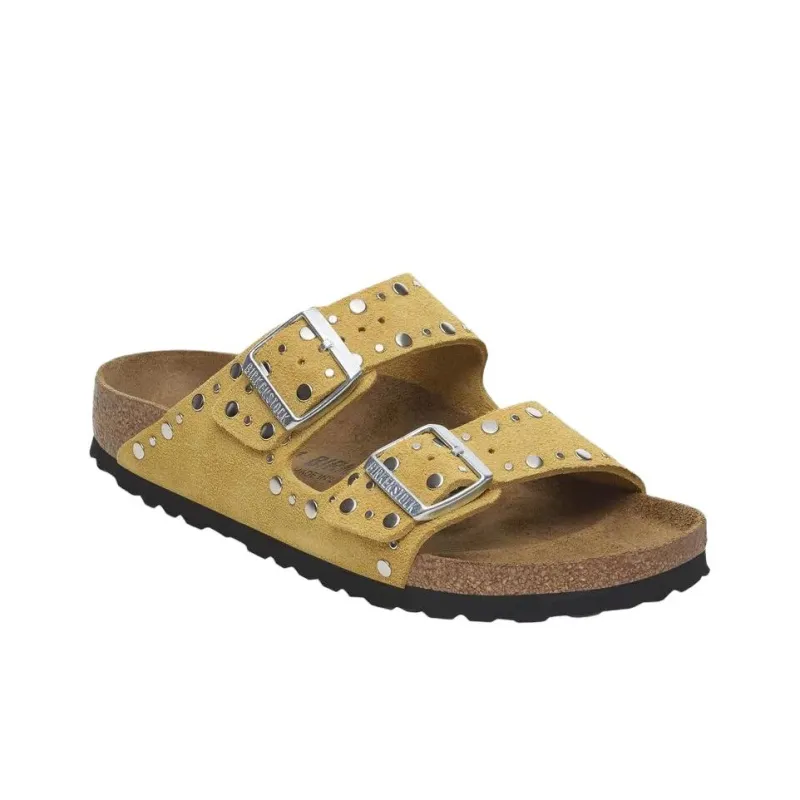 Birkenstock Arizona Rivet EVA Abrasion Resistant Slide Slippers Women's Yellow Narrow-1