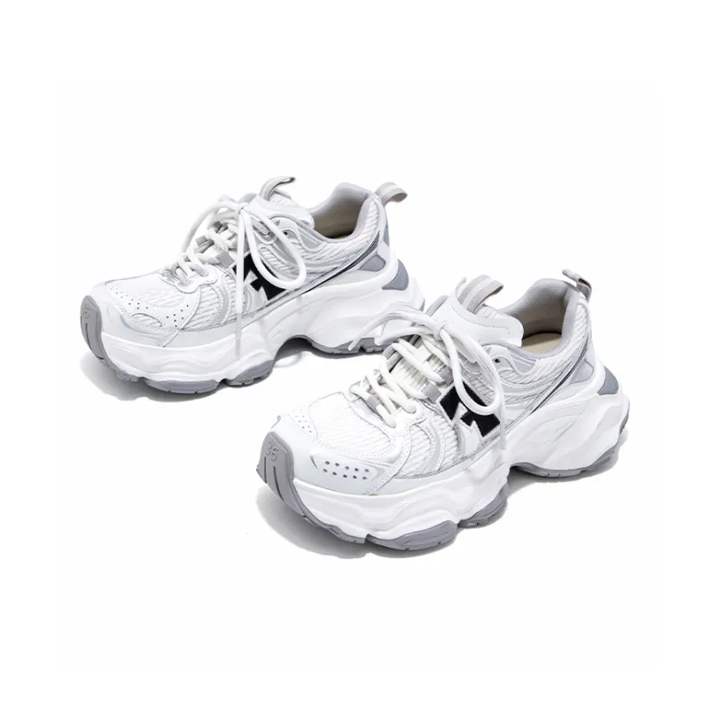 FALLINMISS Nebula Shoe Series Chunky Sneakers Women's Low Top Iron Gray Gunmetal/Space Silver/Dark Gold Blue/Ice Gray White/Morning Gray Yellow/Panda Rice Black/Silver Cloud Pink-8