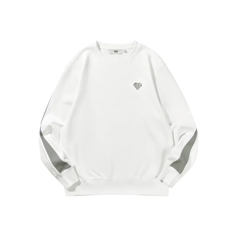 HLA Crew Neck Loose Fit Color Blocking Patchwork Sweatshirt Men's-0