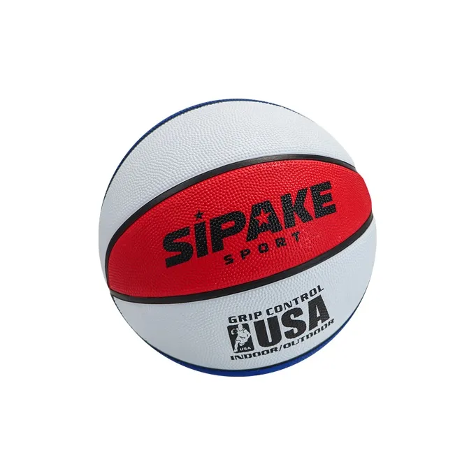 SIPAKESPORT Rubber Basketball Red Blue White Size 45 Match Kids'-1