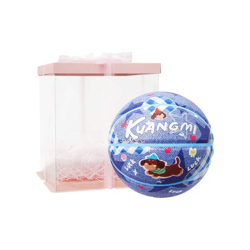Kuangmi PU Basketball Blue Size 4 And Size 5 Ball Street Training Kids'-48
