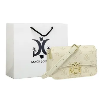MACK JODAER Synthetic Leather Crossbody Bag, Shoulder Bag Regular Women's Pearl Ecru