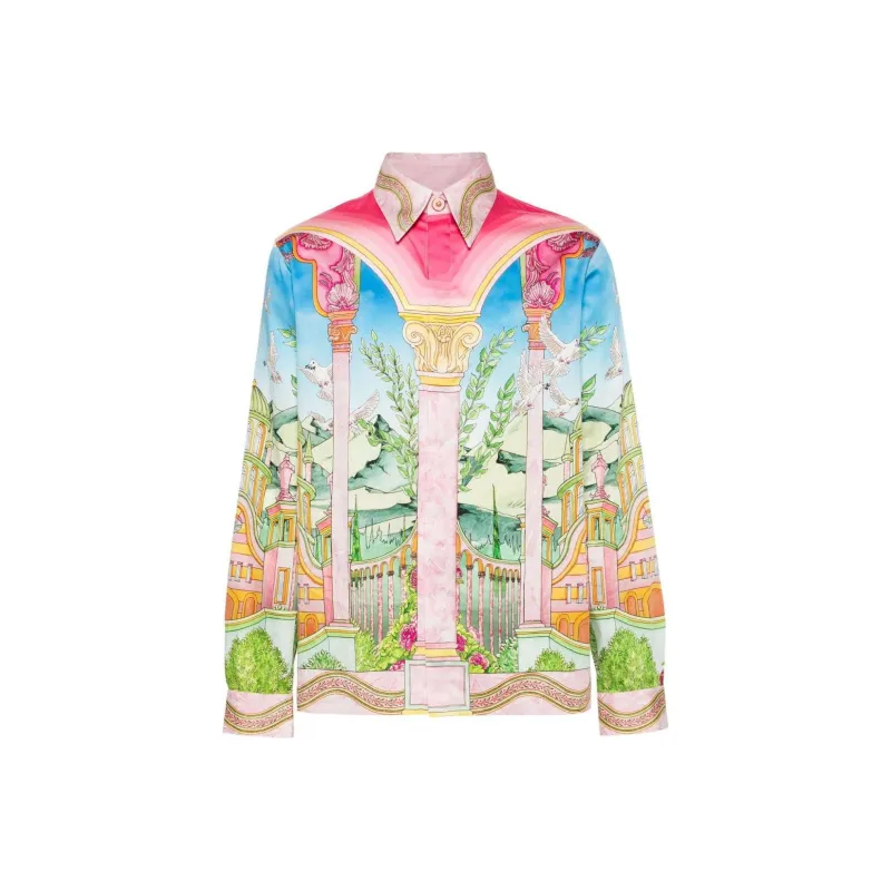 CASABLANCA Le Jardin Ideal Cotton Shirt-0