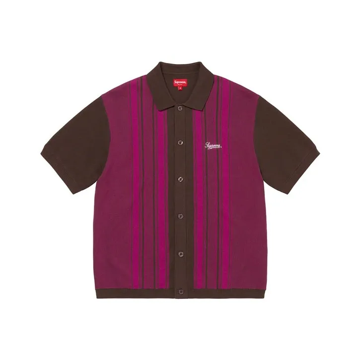 Supreme Stripe Button Up Polo-2