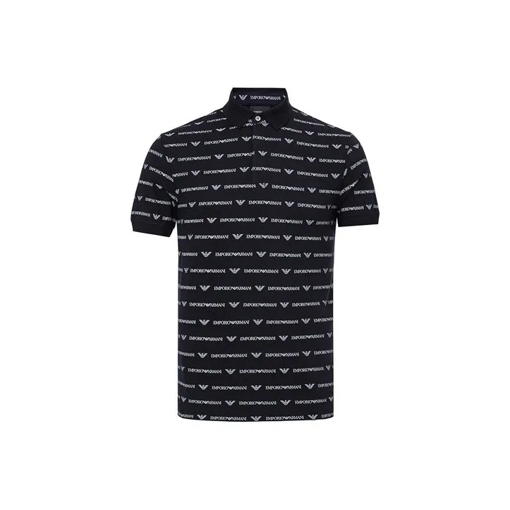 EMPORIO ARMANI Polo Shirts Men Navy Blue-0