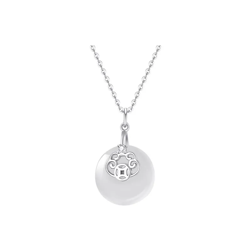 Emerald Chalcedony Necklaces Women's-4