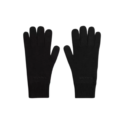 Lululemon Wool Blend Knit Gloves Unisex Black