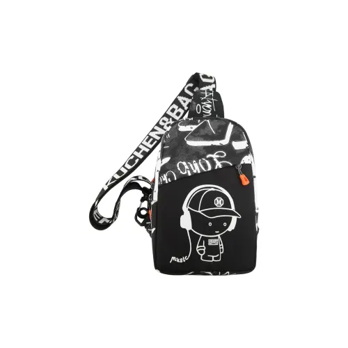Tong Tong Rabbit Nylon With Mesh Sling Bag Men's Multicolor