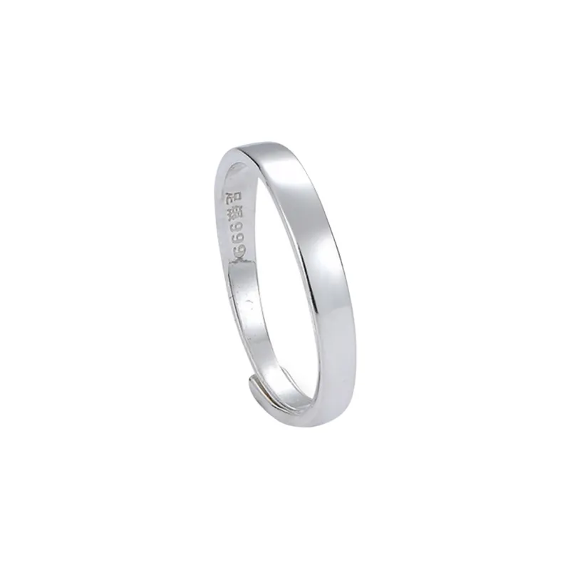 Nine Music 999 Fine Silver Sterling Silver Rings Unisex-0