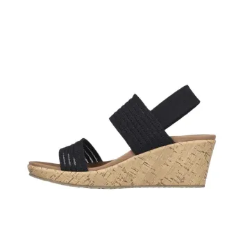 Skechers Beverlee   Sheer Luck One Strap Sandals Women's Black