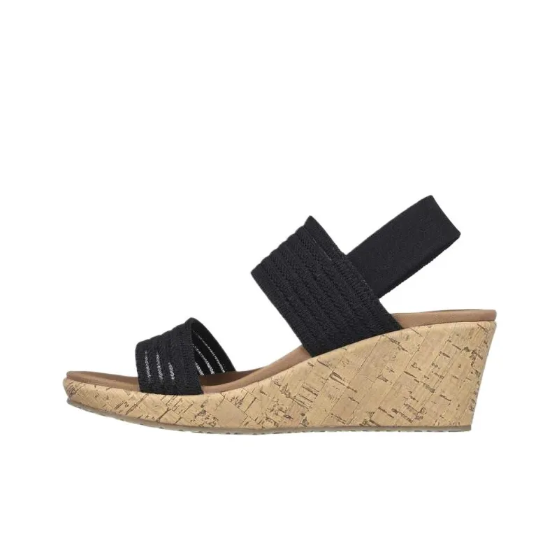 Skechers Beverlee   Sheer Luck One Strap Sandals Women's Black-0