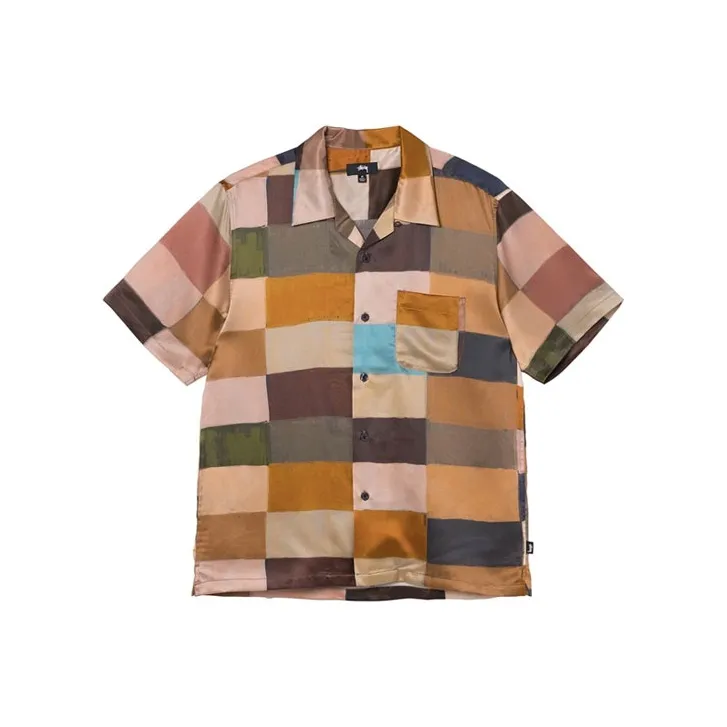Stussy Painted Check Silk Shirt-0