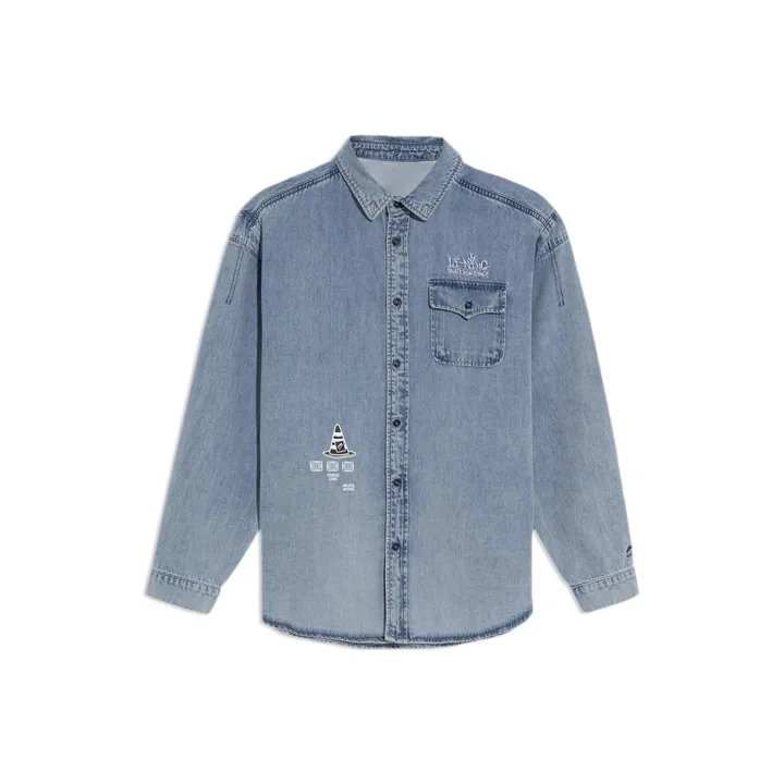 LINING Skateboard Shirts Men Light Blue-0