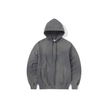 Thisisneverthat SS24 Faded Embroidery Hoodie Dark Grey Sweatshirt Unisex Dark Gray