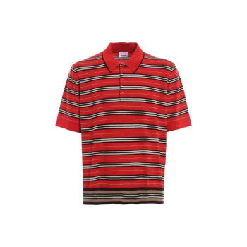Burberry Polo Shirts Men Red