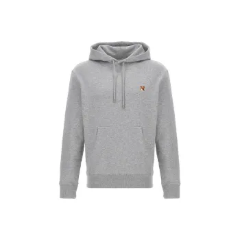 Maison Kitsune Fox Head Patch Drawstring Hoodie