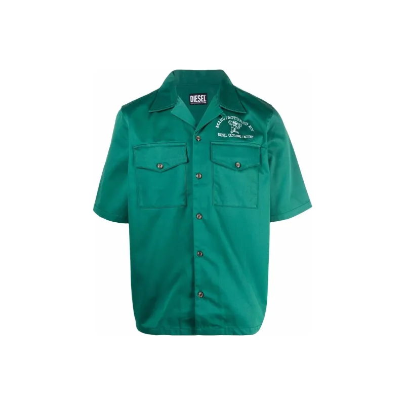 DIESEL Shirts Men Green-0