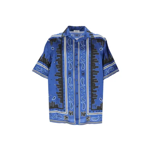 OFF WHITE Bandana Printed Straight Hem Shirt