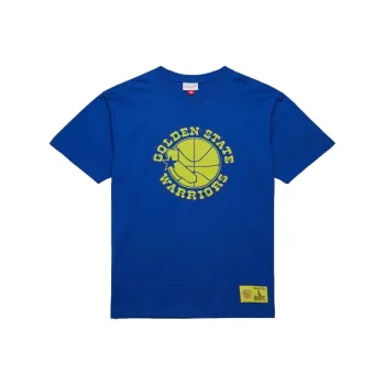 Mitchell & Ness x NBA Golden State Warriors Neon Nights T Shirt Men's Blue