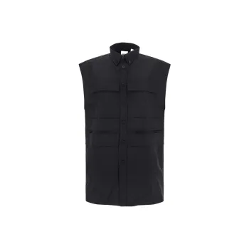 Burberry Panel Detailed Sleeveless Poplin Shirt