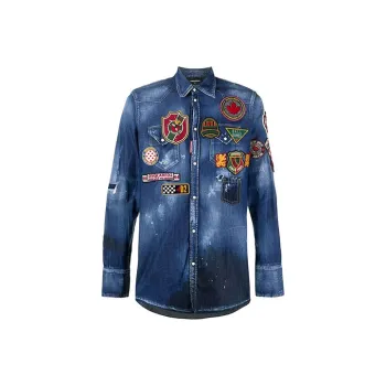 DSQUARED 2 Shirts Men Blue