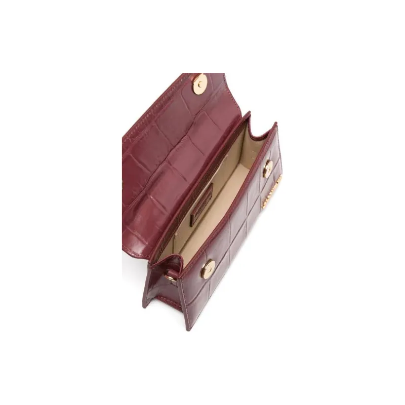 Jacquemus Calfskin Shoulder Bag Crossbody Bag Handbag Women's Burgundy Color-3