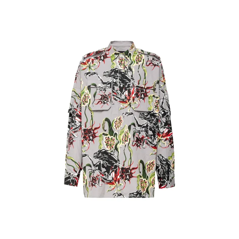 PRADA Graphic-Printed Button-Up Shirt-0