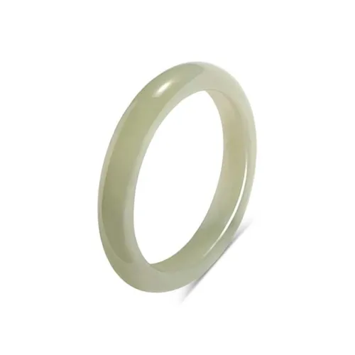 Bailijin Hetian Jade Bangles White Jade/Pale Greenish White Jade Unisex