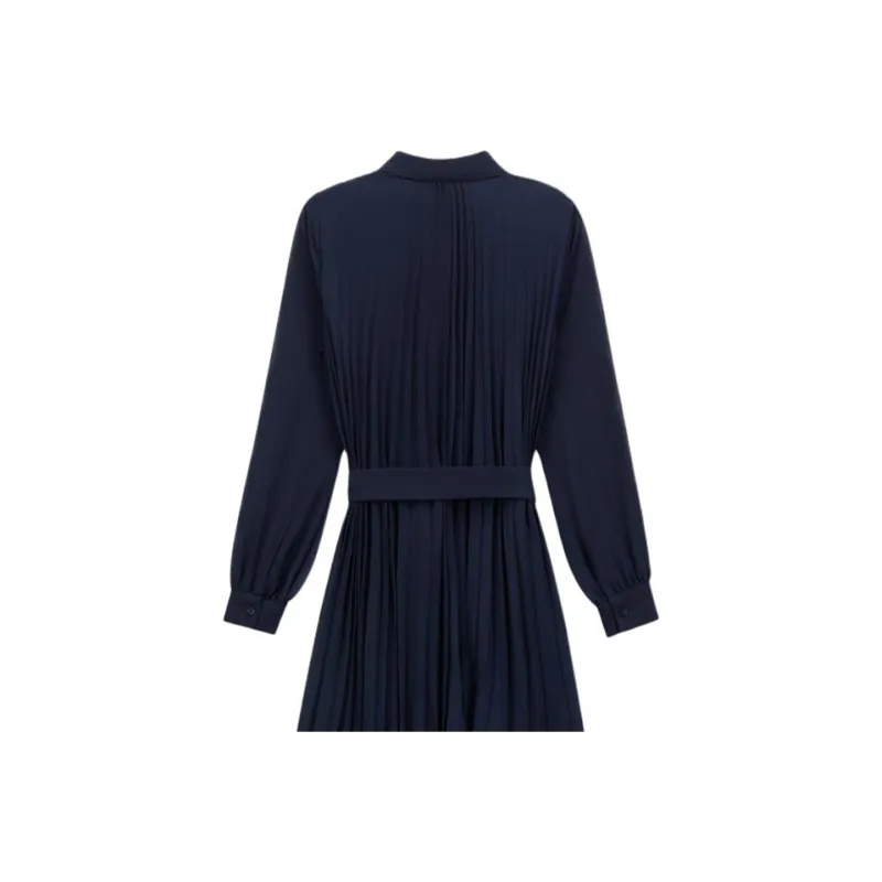 MICHAEL KORS FW24 Long Sleeved Dress Women's Dark Blue-5