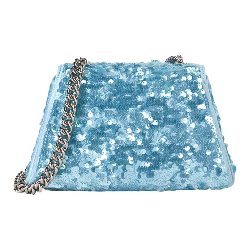 Self portrait Polyester Handbag, Shoulder Bag Mini Women's Blue-2