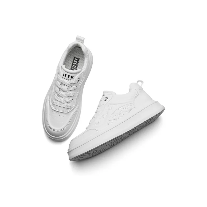 JEEP SPIRIT Skateboard Shoes Men Low Top Polar White-2