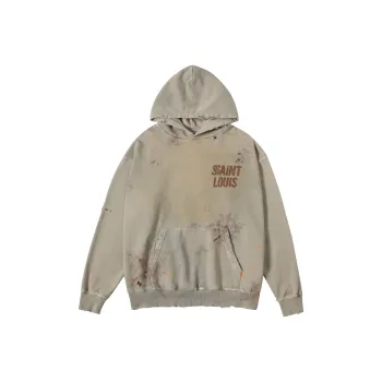SSSAINT LOUIS Hooded Pullover Long Sleeved Sweatshirt Unisex