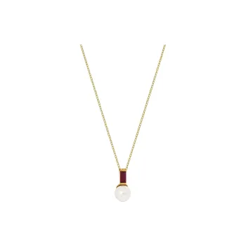 MAJORICA Zircon Necklaces Unisex Ruby Color