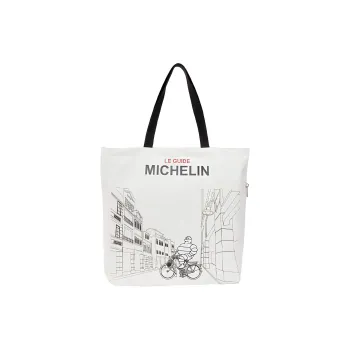 Michelin Canvas Tote Bag Shoulder Bag Regular Unisex White