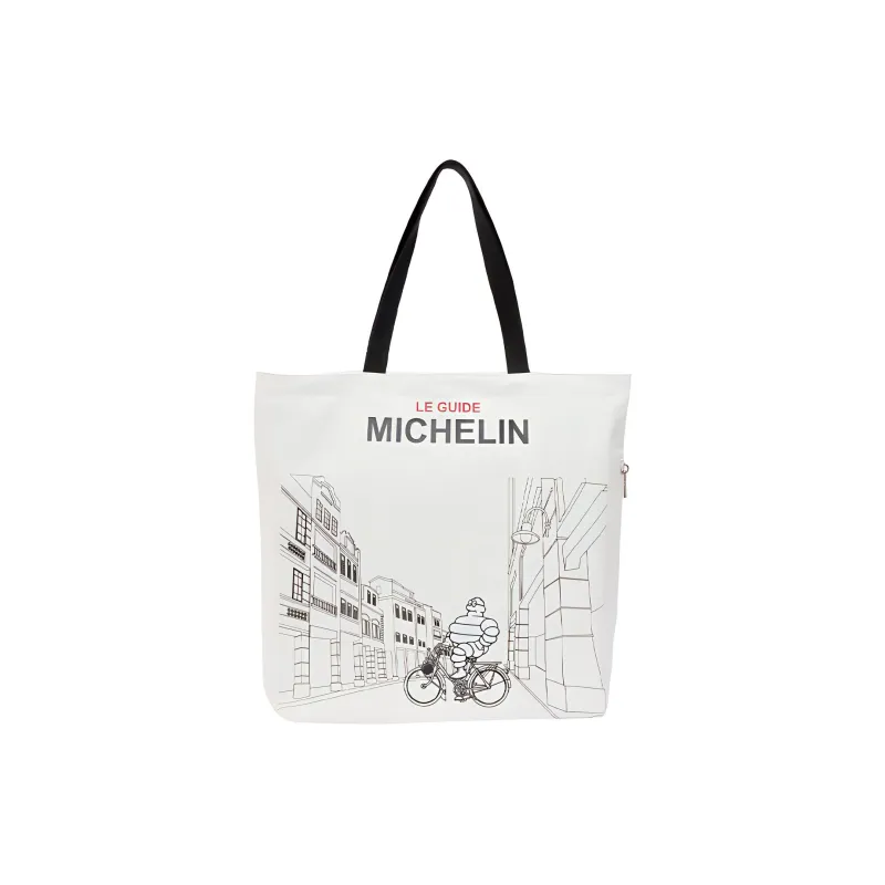Michelin Canvas Tote Bag Shoulder Bag Regular Unisex White-0
